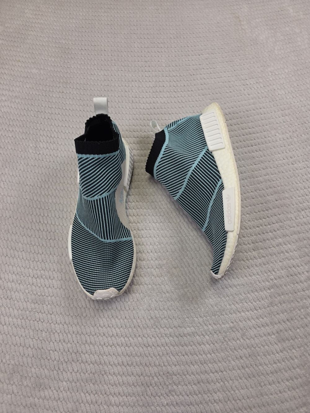 Adidas Shoes Mens Size 12 NMD CS1 Parley Blue White Primeknit Sneakers